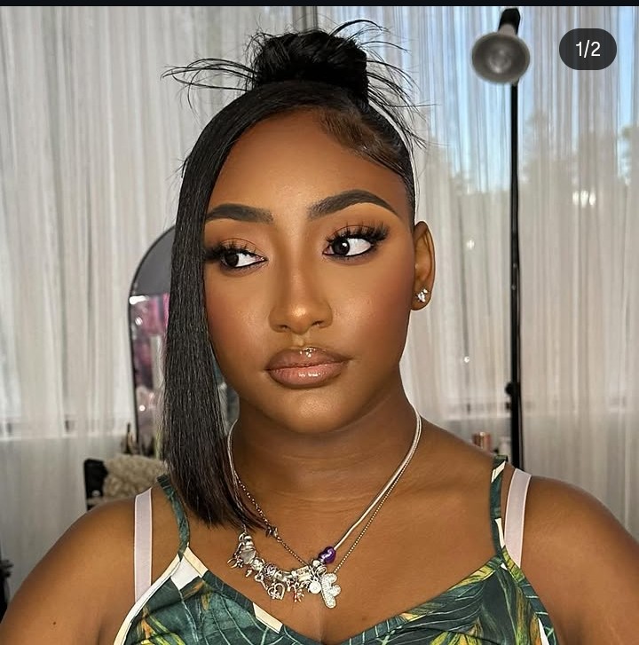Soft glam with full lashes and dewy skin